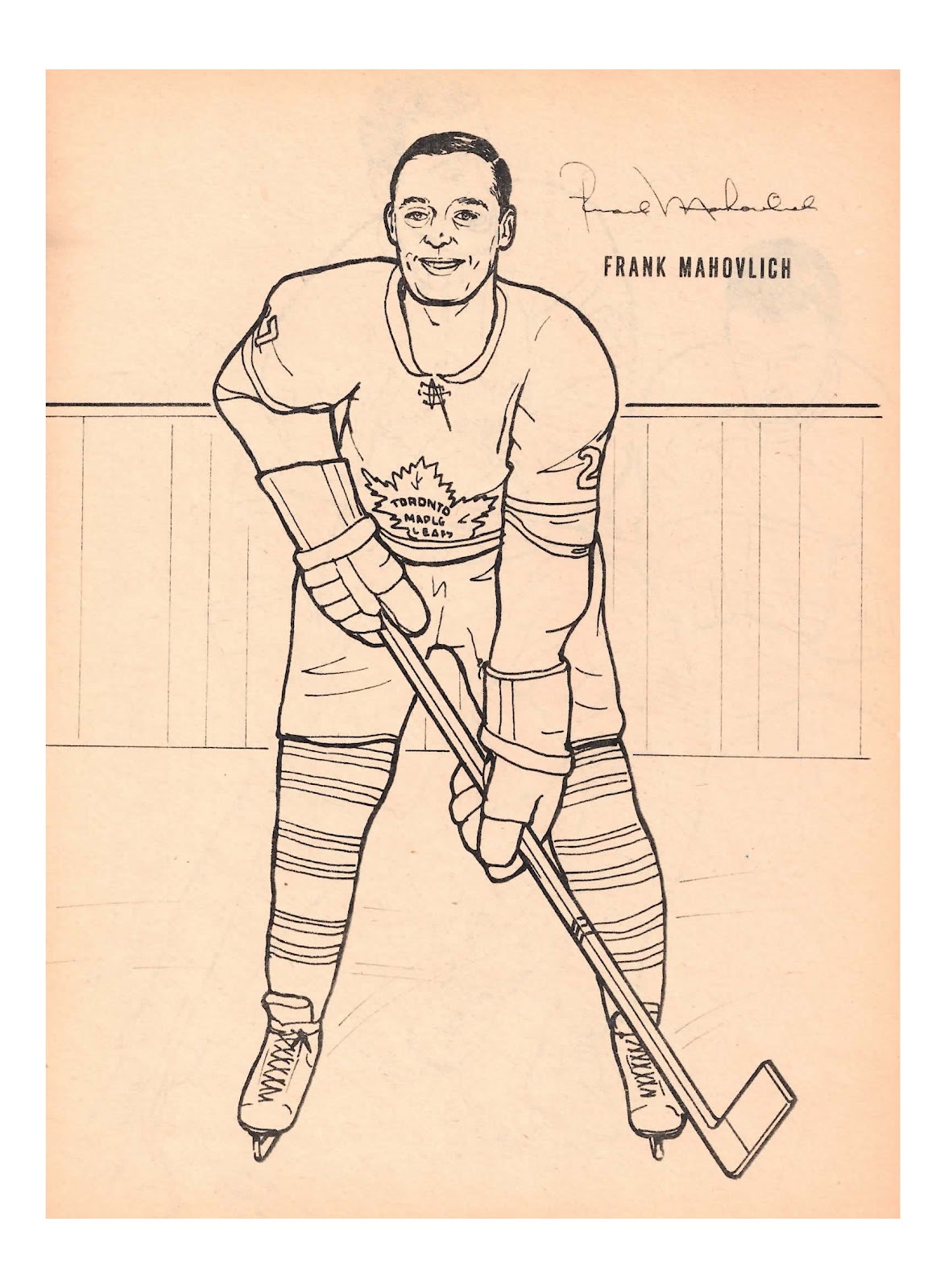 Maple Leafs 1964 Colouring Book