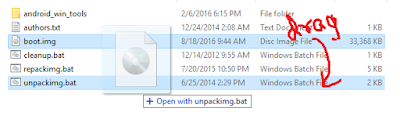 drag to unpackimg.bat