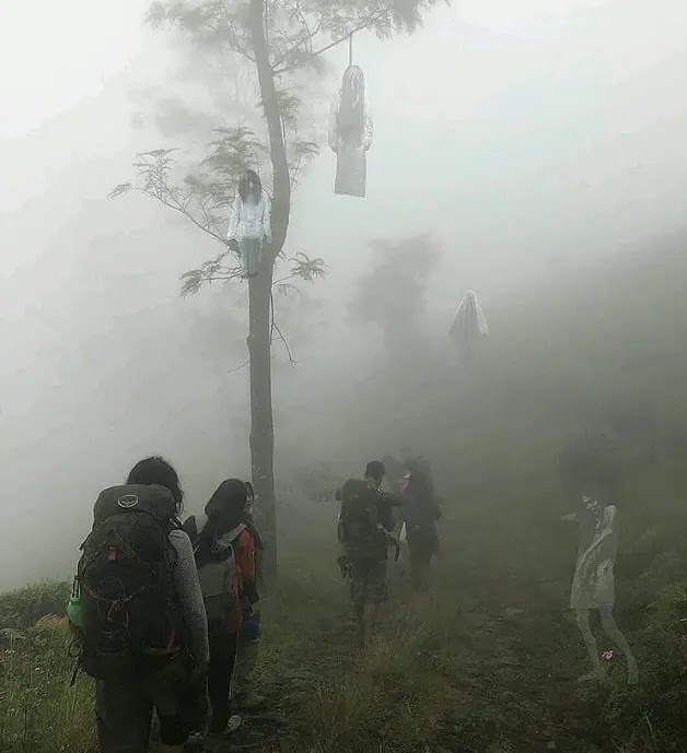 derita pendaki diganggu penunggu gunung - foto instagram pacartertawa