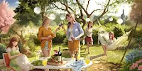 Friends-gathering-at-a-party-outside