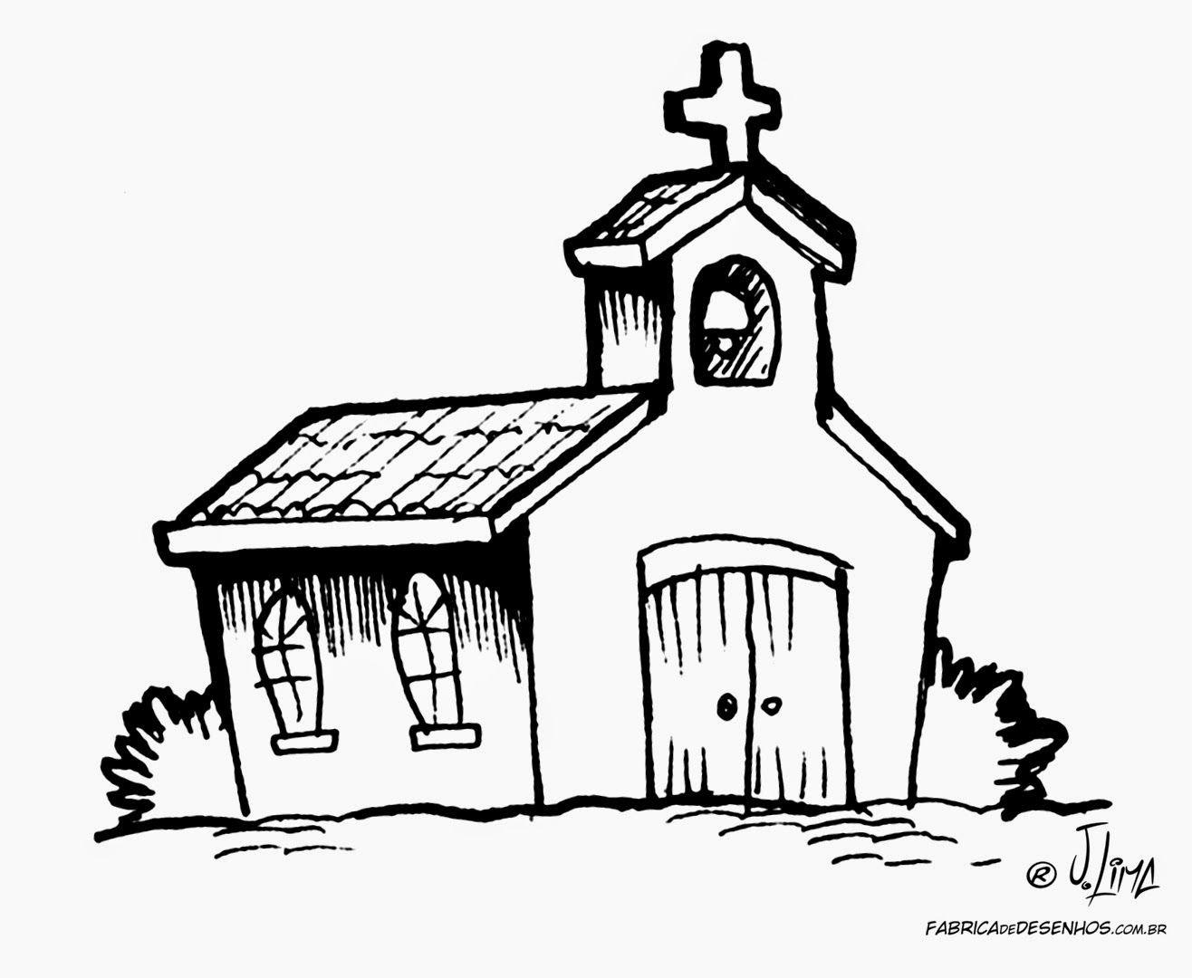 Imagens de igreja para colorir