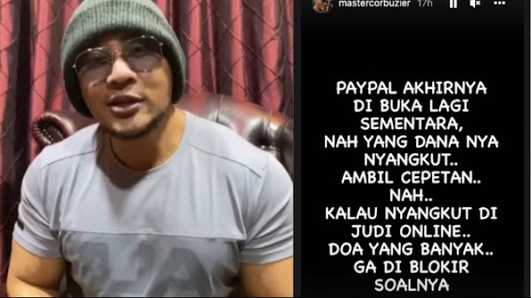 Blokir PayPal Dibuka Sementara, Deddy Corbuzier Unggah Sindiran Pedas: Cepat Ambil Dana Yang Nyangkut, Kalau di Judi Online Aman