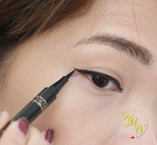 a photo of how to apply Guerlain L'ART DU TRAIT Precision Felt Eyeliner Review