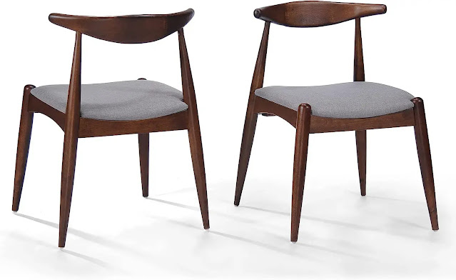 8. Sandra Dark Beige Mid Century Modern Dining Chairs