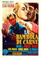 LA BAMBOLA DI CARNE. Cartel: 100 x 140 cms. Italia. Arte: Luigi Martinati. BABY DOLL. Baby Doll. 1956. Estados Unidos. Dirección: Elia Kazan. Reparto: Carroll Baker, Karl Malden, Eli Wallach, Mildred Dunnock, Lonny Chapman, Eades Hogue, Noah Williamson, Madeleine Sherwood, Rip Torn, R. G. Armstrong (voz).