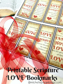 Scripture Valentine Bookmarks @michellepaigeblogs.com