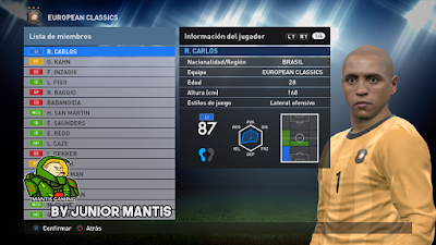 PES 2016 PS3 MyClub Legends Offline by Junior Mantis