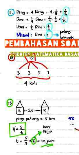 Contoh Soal Tes Psikotes Matematika Dan Penyelesaiannya