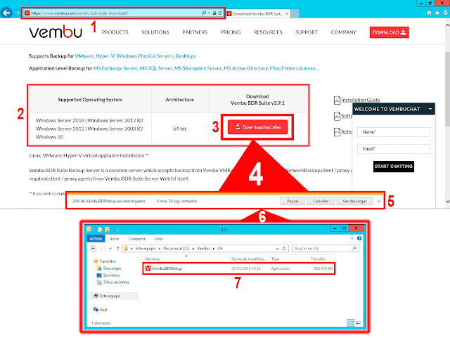 Vembu BDR 3.9.1 Standard: Descarga del producto.