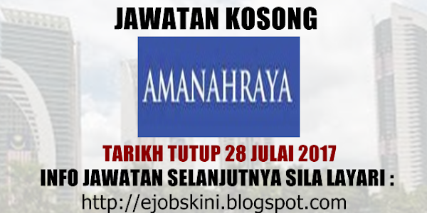 Jawatan Kosong Amanah Raya Berhad - 28 Julai 2017