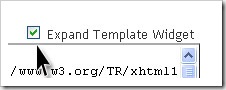 Expand Template Widget