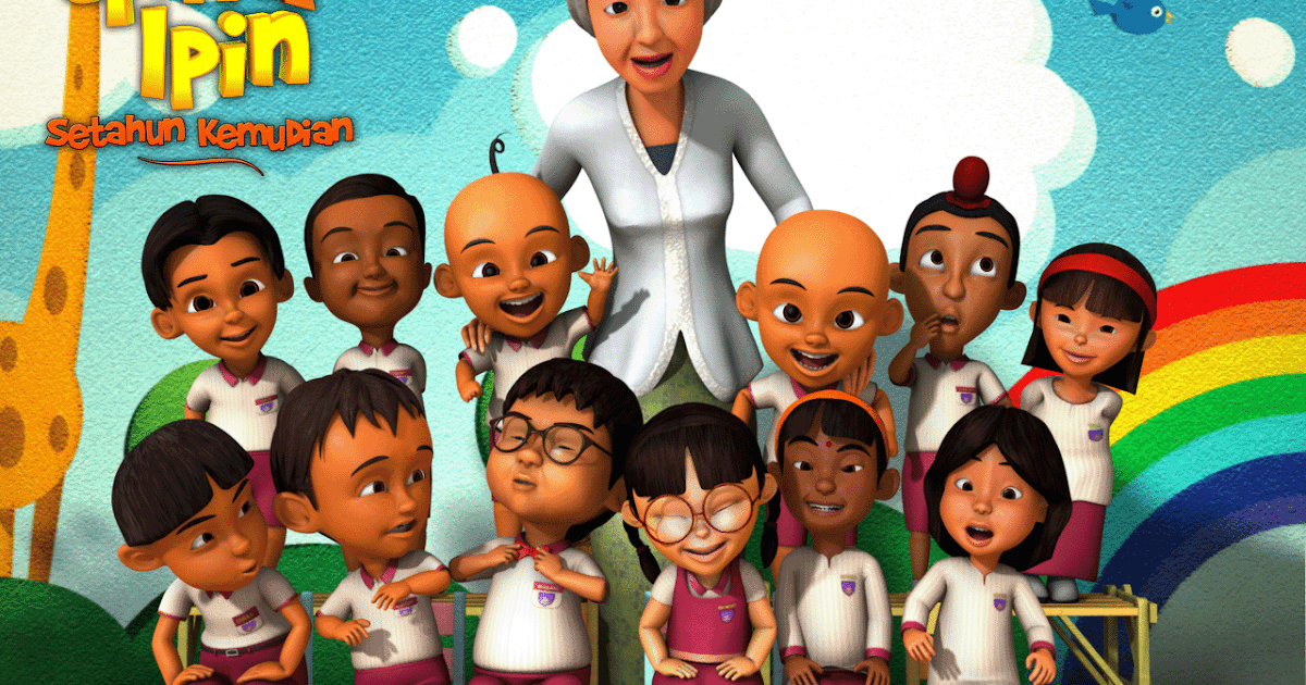 Gambar Mewarnai Upin  Ipin  Untuk Anak  PAUD dan  TK