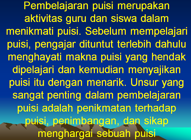 Pembelajaran Apresiasi Puisi dengan Model Sanggar Sastra