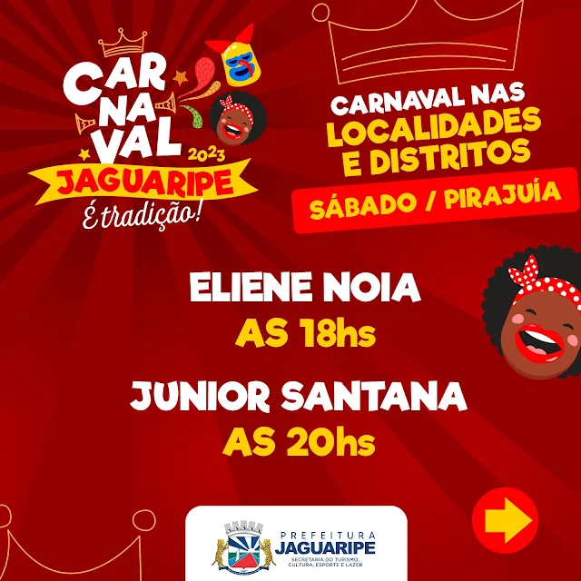 Programação Carnaval Jaguaripe 2023