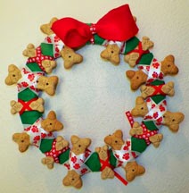 Dog Biscuit Treat Wreath Handmade by Tile Art Studio