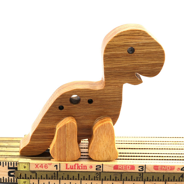 Handmade Wood Toy Baby Longneck Dinosaur