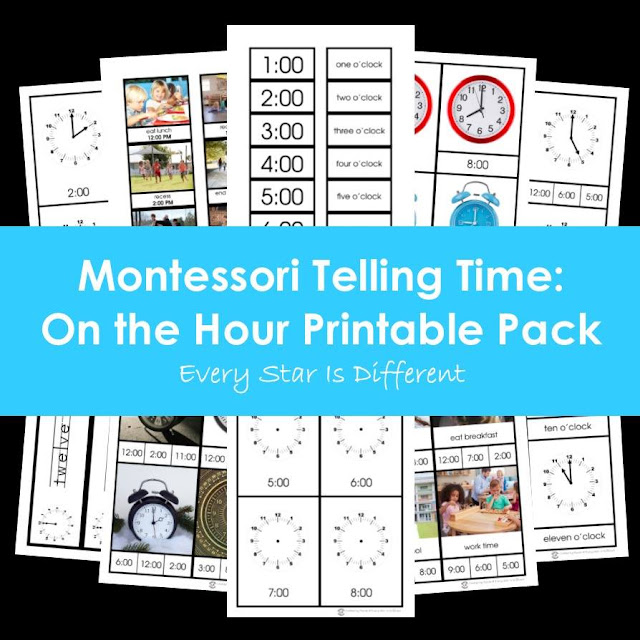 Montessori Telling Time: On the Hour Printable Pack