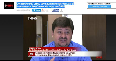  #J10 da #GloboNews entrevista Gerson Rolim sobre e-Commerce