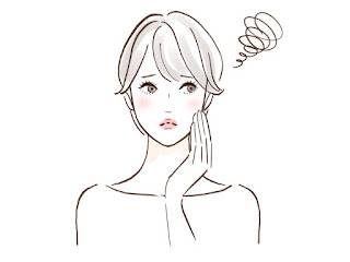 不安に思う女性