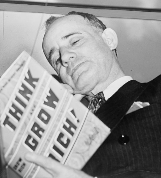 Napoleon Hill reading his bestselling book: Think and Grow Rich