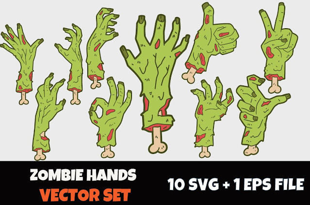 Frankenstein hand cartoon vector svg files