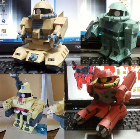 SD M06 Zaku II Papercraft