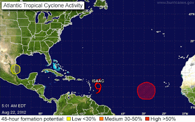 Tormenta tropical Isaac 22 de Agosto 2012