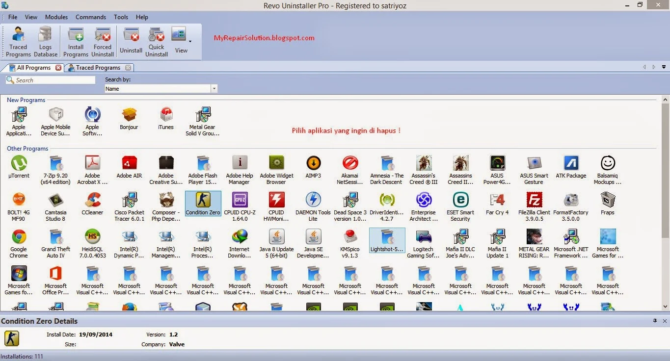buka revo uninstaller