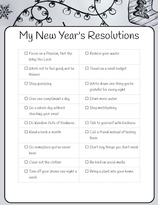 Handy New Year's Resolutions Google Docs Template