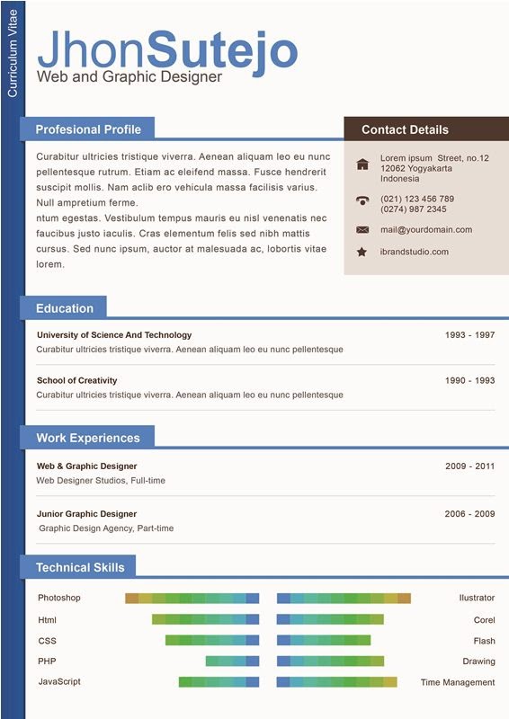 Desain CV Kreatif: 30 Contoh Desain Curriculum Vitae Kreatif