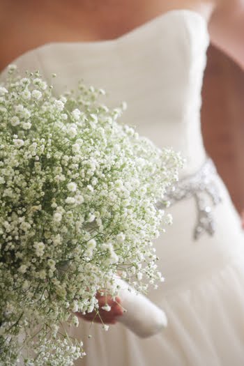 A simple babys breath bouquet