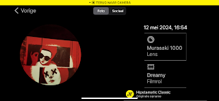 Screenshot Hipstamatic-instellingen Murasaki 1000 + Dreamy