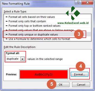 Cara Mencari Duplikat Data Excel 3