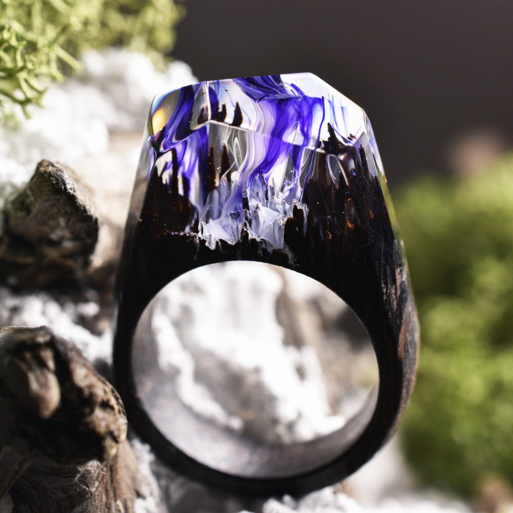 Real Flower Ring - Unique Rings - Minimalist Ring Resin - Resin Rings -  Adjustable Ring For Woman - on Luulla