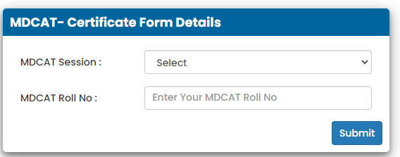 MDCAT Certificate 2022, MDCAT 2022 certificate, MDCAT result 2022,  PMC admission 2022,