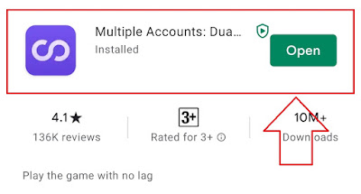 Click on open button