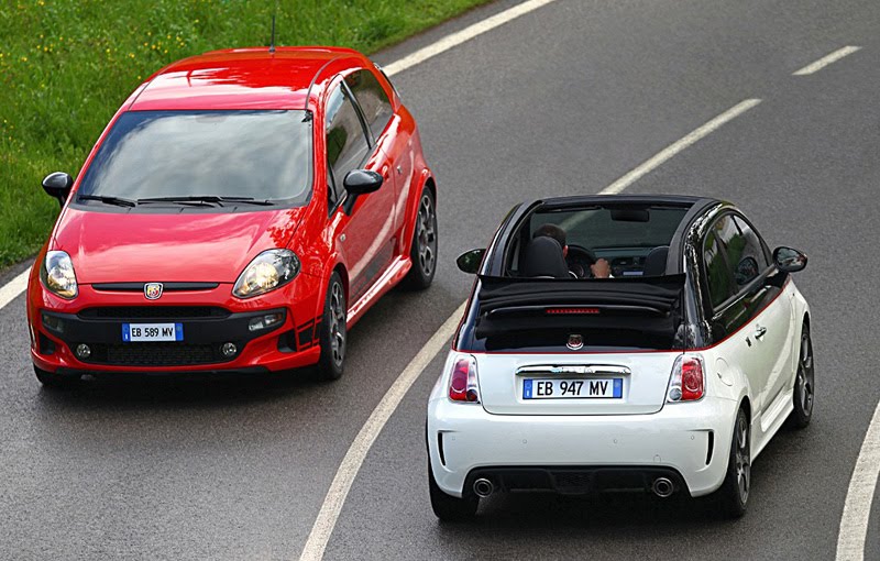 The Abarth Punto Evo features a similarly redesigned nose to the Fiat 