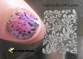 Dashika Big SdP-L plate and Wet 'n Wild Black Creme
