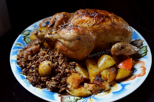 Christmas Chicken with Minced Meat Stuffing