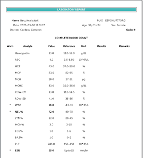 Αναφορά γενικής αίματος σε μορφή pdf