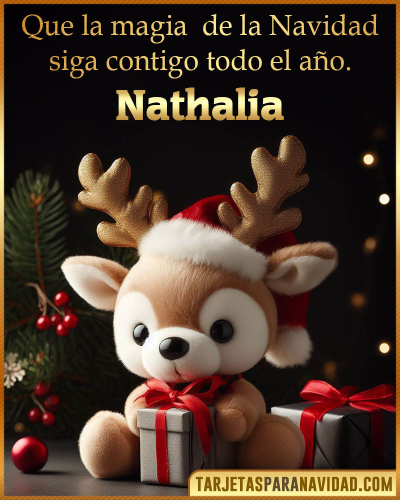 Felicitaciones de Navidad originales para Nathalia