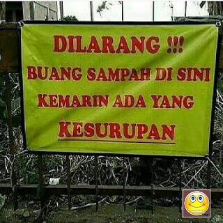 MEME LUCU LARANGAN BUANG SAMPAH GOKIL NGAKAK PARAH 