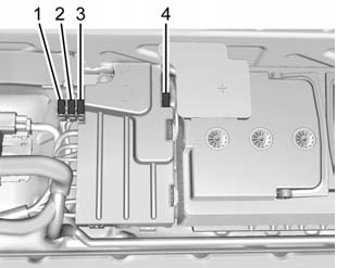 Additional fuses near the vehicle battery