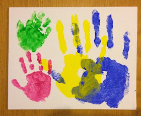 annual family handprints canvas