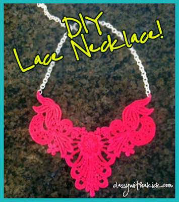 Neon Lace Bib Necklace