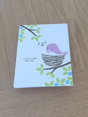 Sweet songbirds stampin up simple stamping easy card making