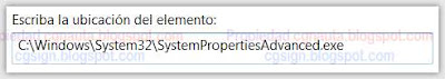 Crear acceso directo a Propiedades de Sistema en Windows 7