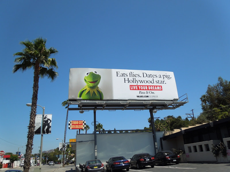 Kermit Frog Live your dreams billboard