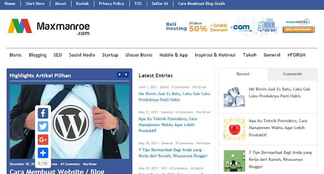Blog Maxmanroe.com - Blog Bloging Bisnis Online Internet Marketing Terbaik Di Indonesia