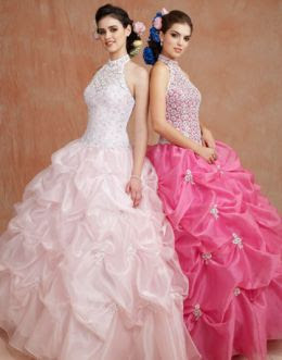 Gorgeous Wedding Dresses on Ruffled Pink Wedding Dresses